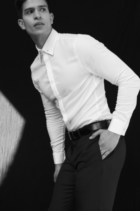 Anna Wong stylist. Male model in white buttonup .Seattle wardrobe stylist.Seattle commercial stylist.editorial stylist seattle. seattle mens wardrobe stylist.